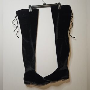 Stuart Weitzman velour over the knee boots